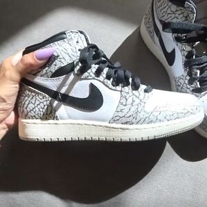 Kids Air Jordan Retro OG White Cement